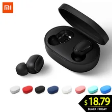 Xiaomi Redmi наушники стерео бас Bluetooth 5,0 наушники с микрофоном громкой связи беспроводные наушники управление AI с коробкой