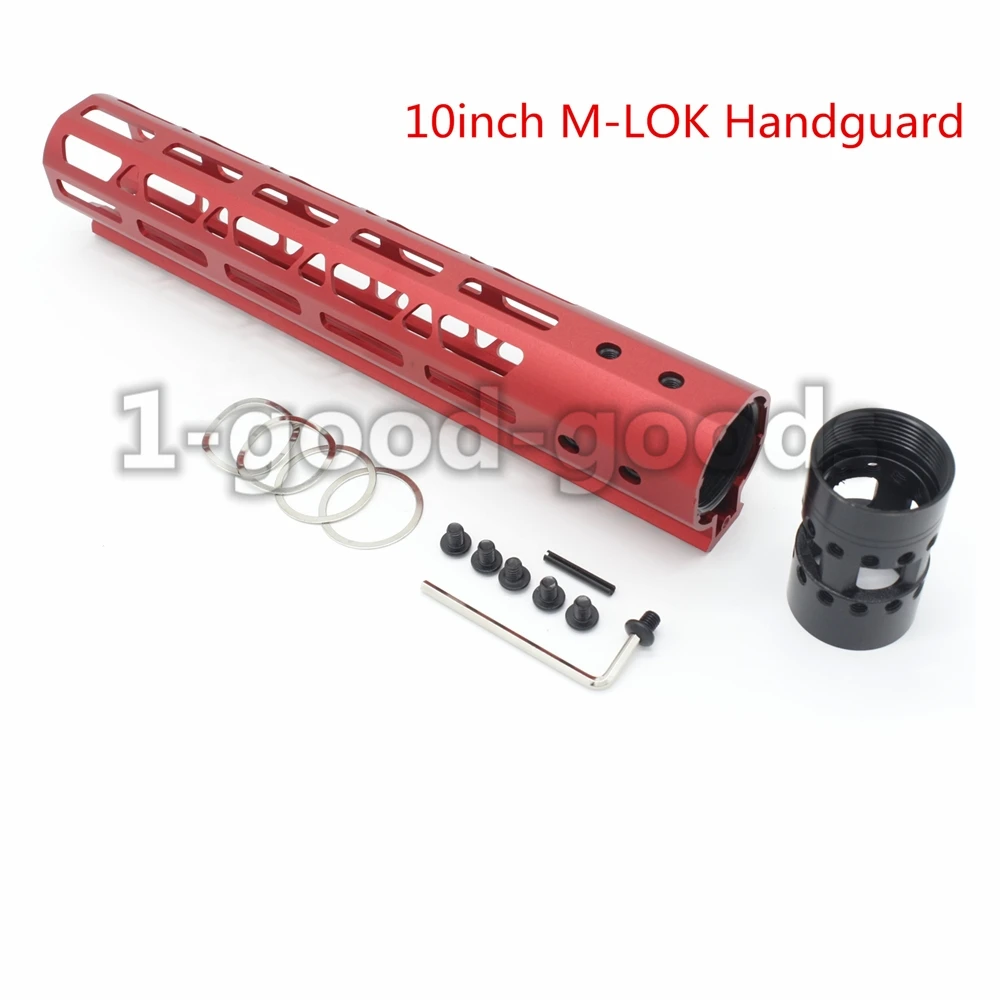 10 дюймов Сверхлегкий M-lok/Keymod направляющая для ствольной накладки поплавок крепление Системы анодированный красный