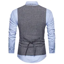 Autumn And Winter Men's Double Breasted Waistcoat Sportsman Suit Retro Vest Coat Hot Selling