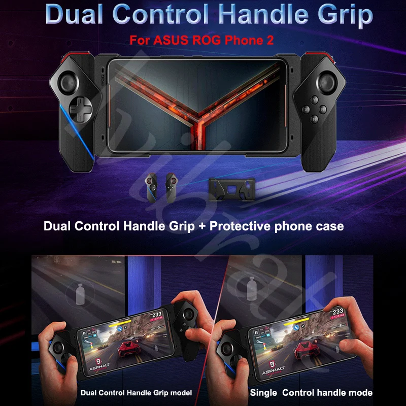 

Official ROG Gamepad For Asus ROG Phone II Dual Controller Joystick Phone Hand Gaming Handle with original case for ROG 2 ROG2