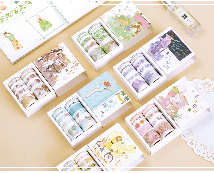 10 компл./лот мультфильм лента Washi DIY япония бумага первая встреча серии декоративная клейкая лента малярная лента наклейки