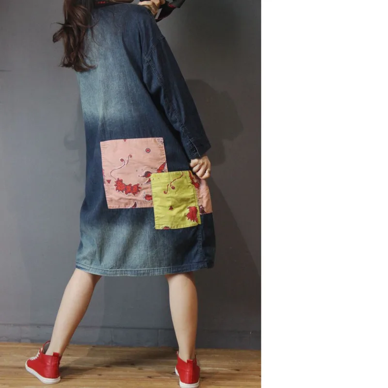 Длинное Ковбойское Свободное пальто Женская модная ветровка Modis Manteau Femme Moda Mujer Женская одежда винтажное пальто