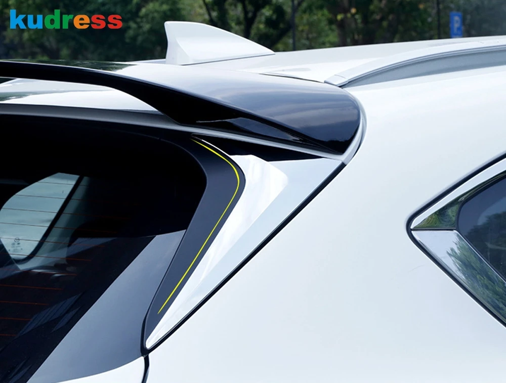 Для Mazda CX-5 CX5 KF ABS хромированное покрытия, для заднего стекла боковые треугольные Угловые крышки украшения отделка автомобиля Стайлинг Аксессуары