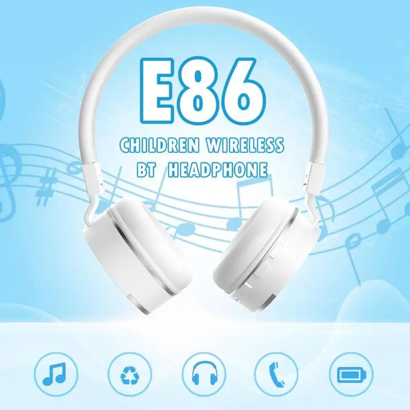 E86 детский Bluetooth беспроводной bluetooth-наушник шумоподавление стерео гарнитура наушники для музыкальных игр ПК
