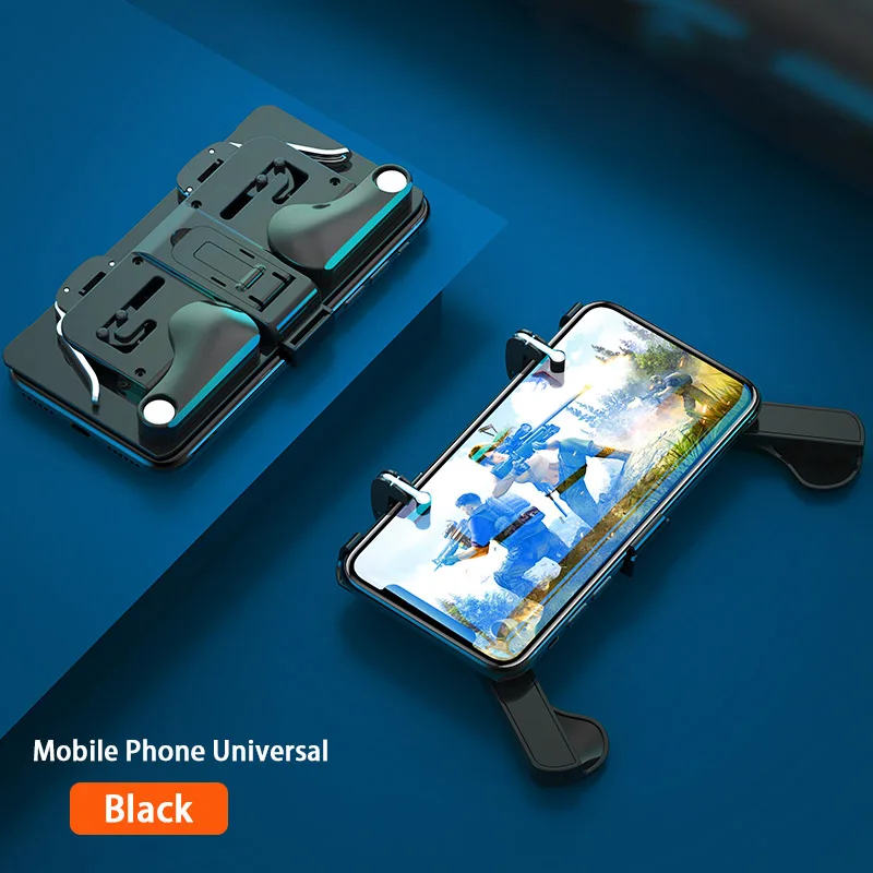 black Контроллер мобильного телефона PUBG для IPhone samsung Xiaomi Android IOS игры Джойстик Геймпад L1 R1 Кнопка огня машинная ручка - Цвет: black