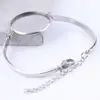 10pcs stainless steel 25mm 20mm cabochon bracelet bezel blank settings diy cuff bracelets bangle base trays for jewelry making ► Photo 1/2
