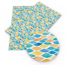 20*34 см Санта Лимон Радуга напечатаны синтетическая кожа для сережек волос Луки сумки изготовления, 1Yc8408