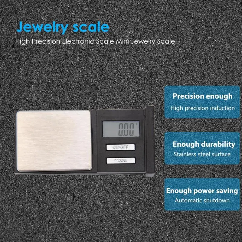 High Accuracy Mini Digital Scale Safety and Reliability Practical 100g/0.01g Electric Jewelry Diamond Gram Weight 75x34x12mm