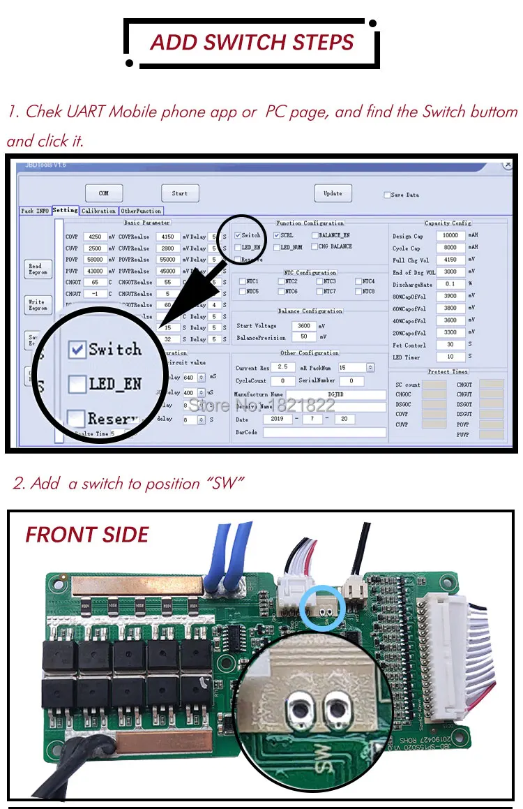 12S 30A/40A/60A 50 4 v BMS новый литий ионный умный PCM с Android Bluetooth UART APP программным