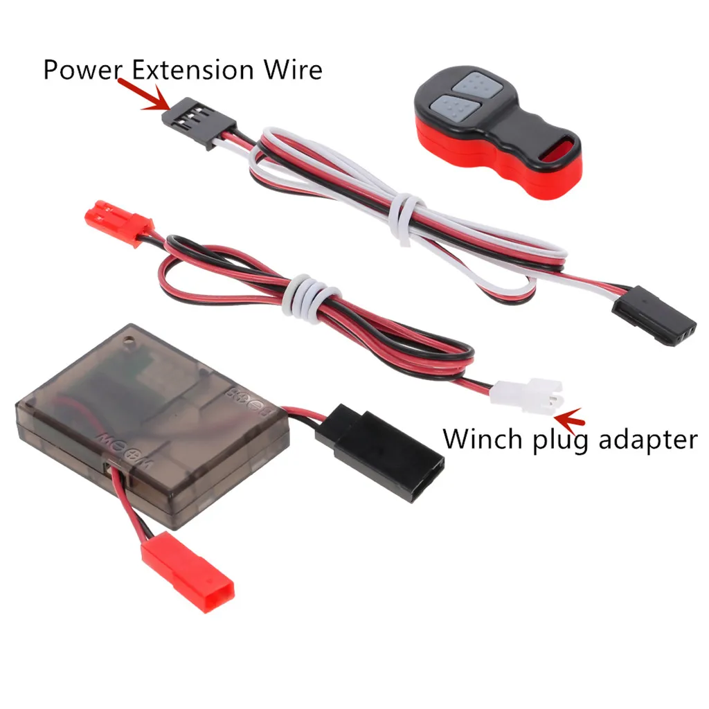

Hot RC Car Metal Winch + Wireless Remote Controller for 1:10 RC Crawler Car Traxxas TRX4 Axial SCX10 90046 90047 D90 D110 TF2