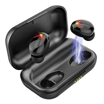 

A8 Wireless Bluetooth Headset,V5.0 Headset with Stereo Wireless Earphone Noise Reduction 240 Hours Standby, Waterproof Artificia