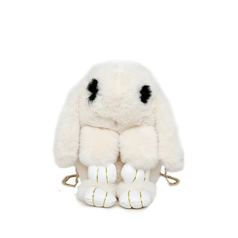 

South Korea Faux Rex Rabbit Plush Bunny Plush Toys Backpack Lop Doll Doll Bag Messenger Bag