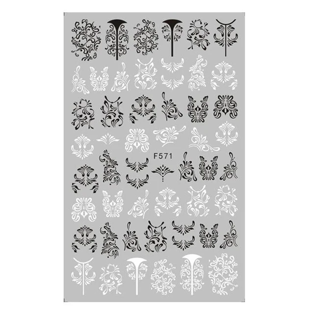 1PC Heart Love Design 3D Nail Sticker English Letter stickers Face Pattern Trasnfer Sliders Valentine's Day Nail Art Decoration 3d-F571