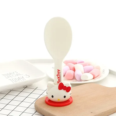 Hello kitty кухонная Милая рисоварка Вертикальная рисовая ложка рисоварка большая Бытовая антипригарная пластиковая Милая кухонная рисовая лопатка - Цвет: Red