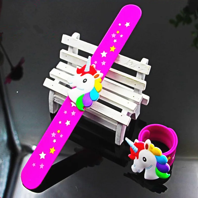 New Unicorn Party Rubber Bangle Bracelet Unicornio Birthday Party Decorations Kids Gifts Baby Shower Boy Girl Event Party Favors