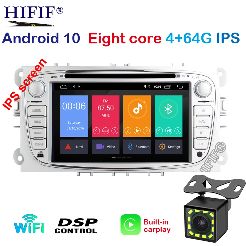 PX5 4G RAM 64G rodsp IPS Android 10 CD DVD радио плеер Navi GPS Carplay для FORD FOCUS Mondeo GALAXY C-Max S-MAX Kuga |