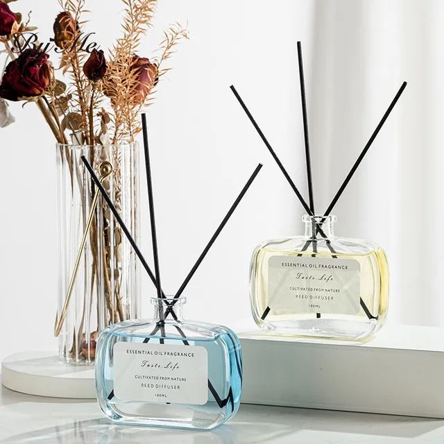 100ml Clear glass Aromatherapy Essential Oil Reed diffuser Set 3