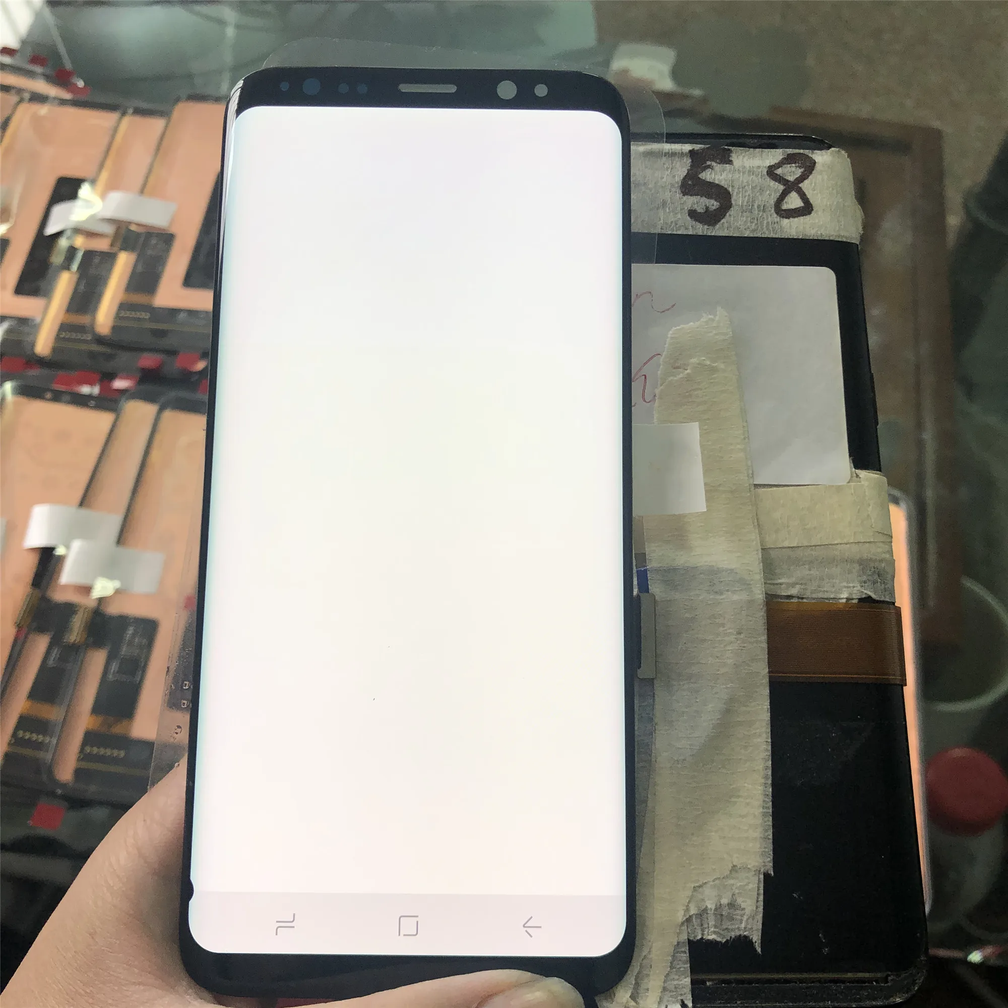 SUPER AMOLED S8 ЖК-рамка для SAMSUNG Galaxy G950 G950F дисплей сенсорный экран дигитайзер с ожогом в
