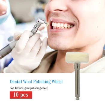 

10Pcs/lot Dental Polishing Wheel Wool Teeth Whitening Polishing Polisher Brushes for Rotary Tools Jewelry Buffing 2.35mm