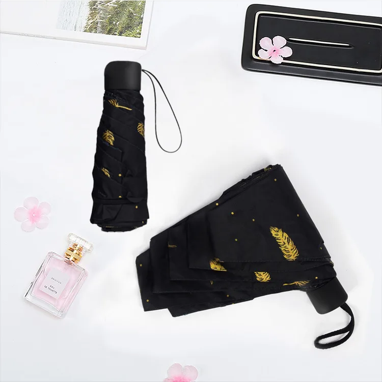 Half off All-Weather Umbrella Ultra-Light Parasol Wholesale Mini Parasol Folding Umbrella kou dai san Manufacturers a Generation