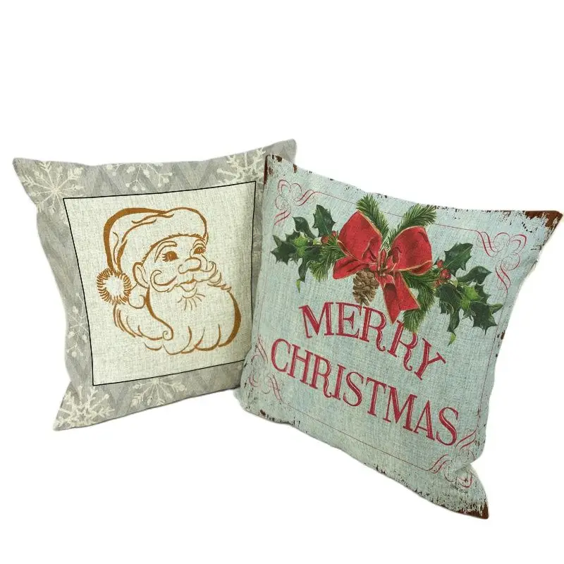 Чехол на подушку фирменное рождественское письмо карамельный костыль снеговик