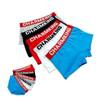 

T Boxer Pure Cotton Solid Color Large Size Women's Triangle Underwear Unisex Large Rims Sports Four Corners Underpants Fashion