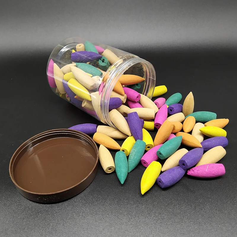 80 шт./кор. негабаритных обратного Ладан конуса в коробке Жасмин лимон ароматы для