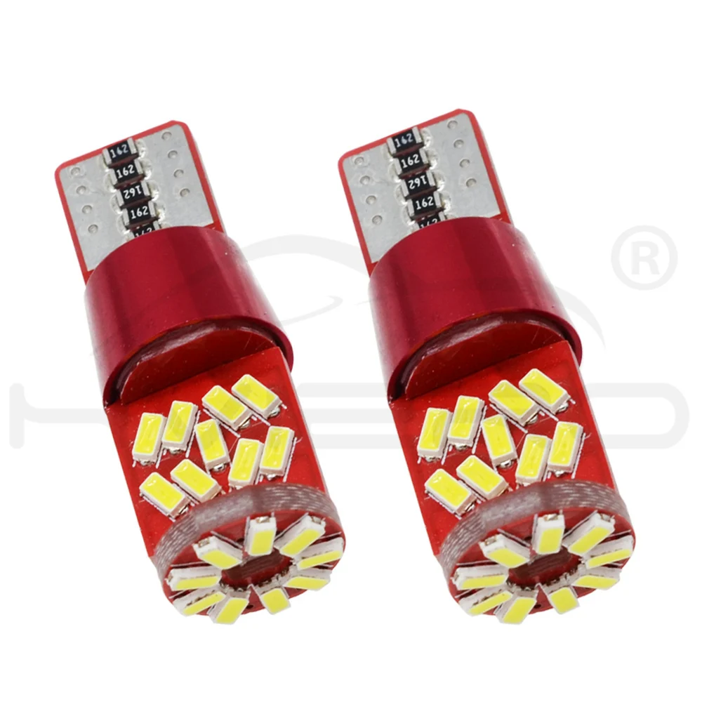 Hviero High Qualit T10 Bulb W5W LED auto car 27smd 3014 168 194 t10 led License Plate Light Reading Door Parking Signal Lamp 12V