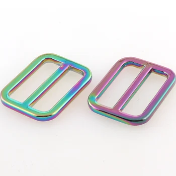 

Strap Buckle rainbow Rectangular Center Bar Slide Buckle Purse Strap Adjuster Handbag Hardware for 1''inch(25mm)Webbing 8pcs
