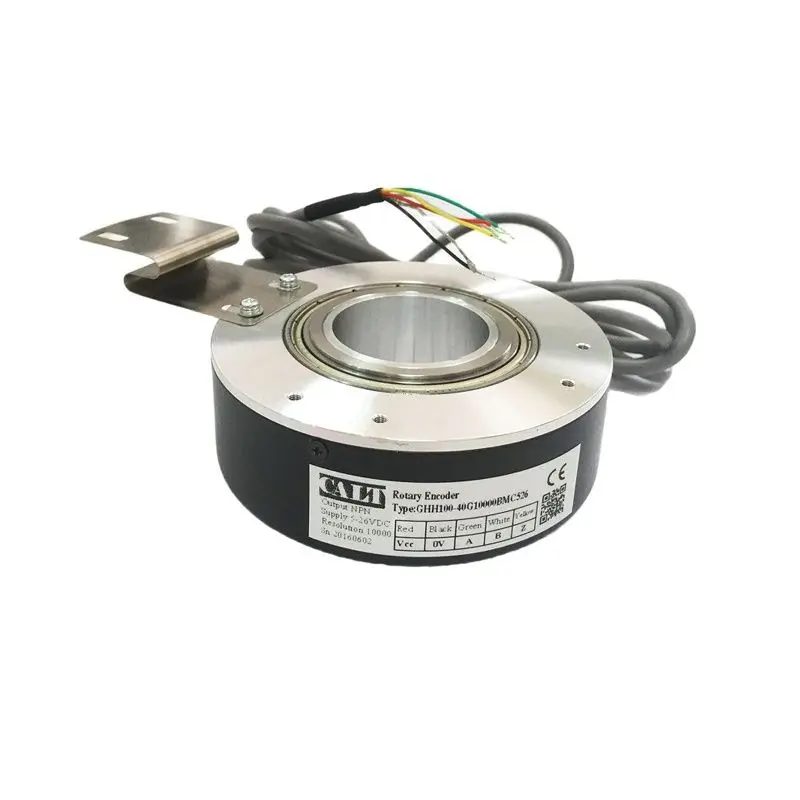 58mm Outer Diameter 10mm Optical Incremental Rotary Encoder 200 500 600 1000 1024 2000 2500 4096 PPR Resolution 2000ppr, 5V line Driver 