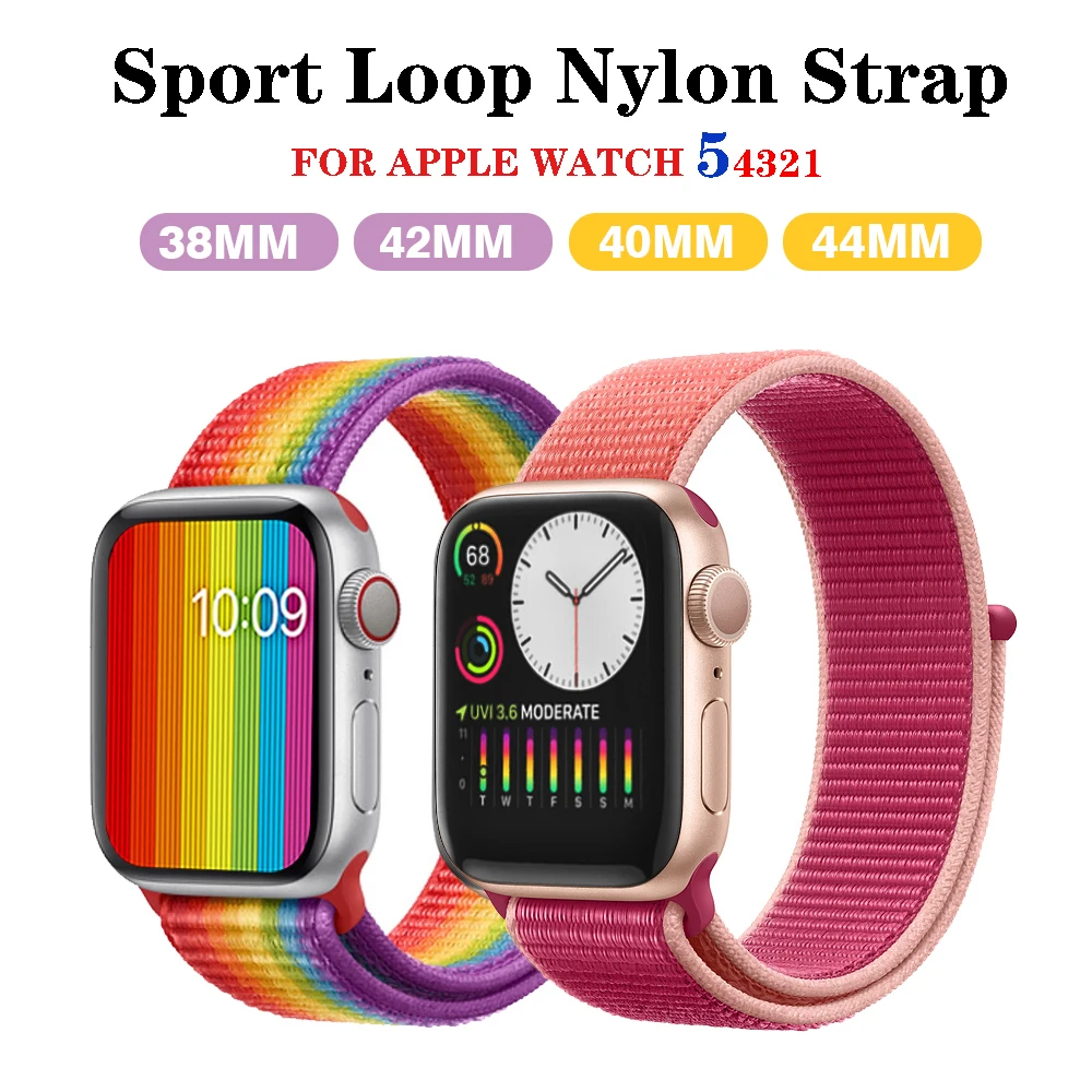 Ремешок для apple watch band 44 мм correa apple watch 4 band 3 2 1 iwatch band 42 мм 38 мм 40 мм Спортивная петля нейлоновый браслет ремешок для часов