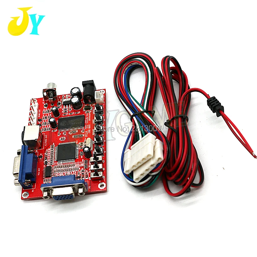 

VGA TO CGA 5 PINS RGBS/CVBS/S-VIDEO/AV video converter board CRT monitor converter board for game machine