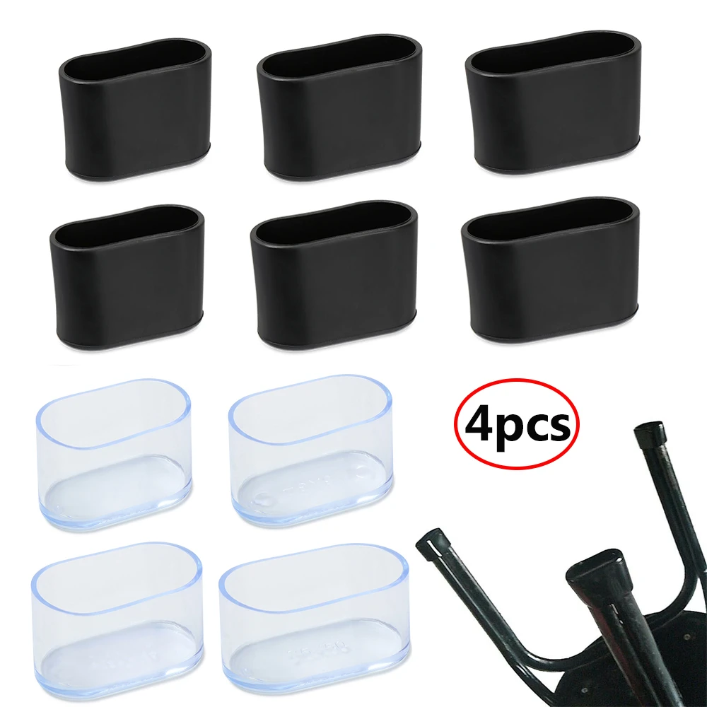 4pcs Nonslip Oval Chair Leg Caps Feet Protector Pads Silicone