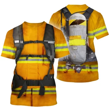 

Fire Department Suit 3D All Over Printed T Shirts 3D Print Short Sleeve Sweatshirt Men Women New Style Sportswear Casual Tops