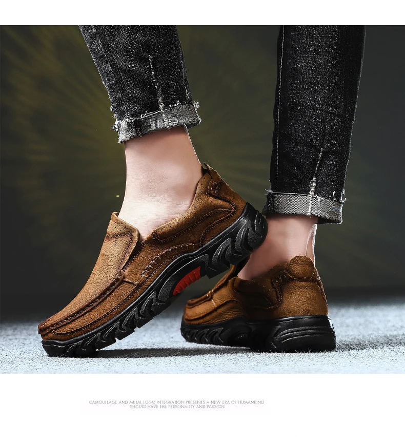 High quality Men casual Shoes Guenuine Leather Men Shoes Spring Autumn Oxfords Shoes for Man Footwear Fashion Design Heavy Flats