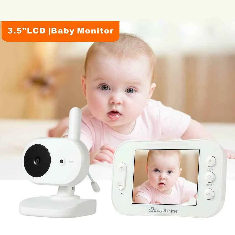 

3.5 Inch Digital Audio Infant Security Camera Desktop Talk Back Music Night Vision Stable Nanny Baby Monitor Wireless Video