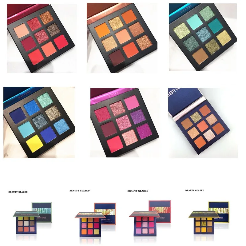 10COLOR SET Косметическая глазурованная палитра для макияжа теней для век 9 цветов Мерцающая пигментированная палитра теней для макияжа палитра для макияжа - Цвет: 10COLOR SET