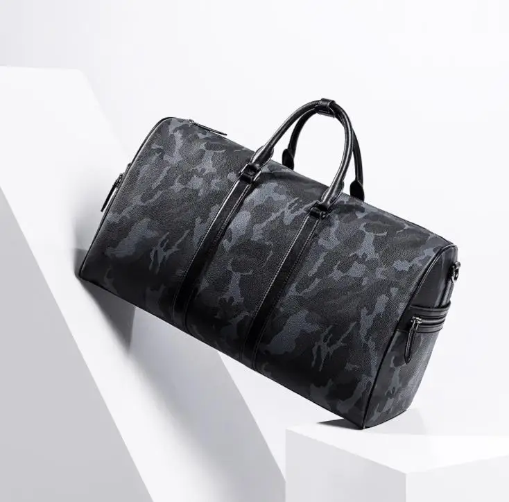 Xiaomi Men's Handheld Large Capacity Camouflage Fitness Bag Travel Travel Bags Shoulder Messenger Bag - Цвет: Черный