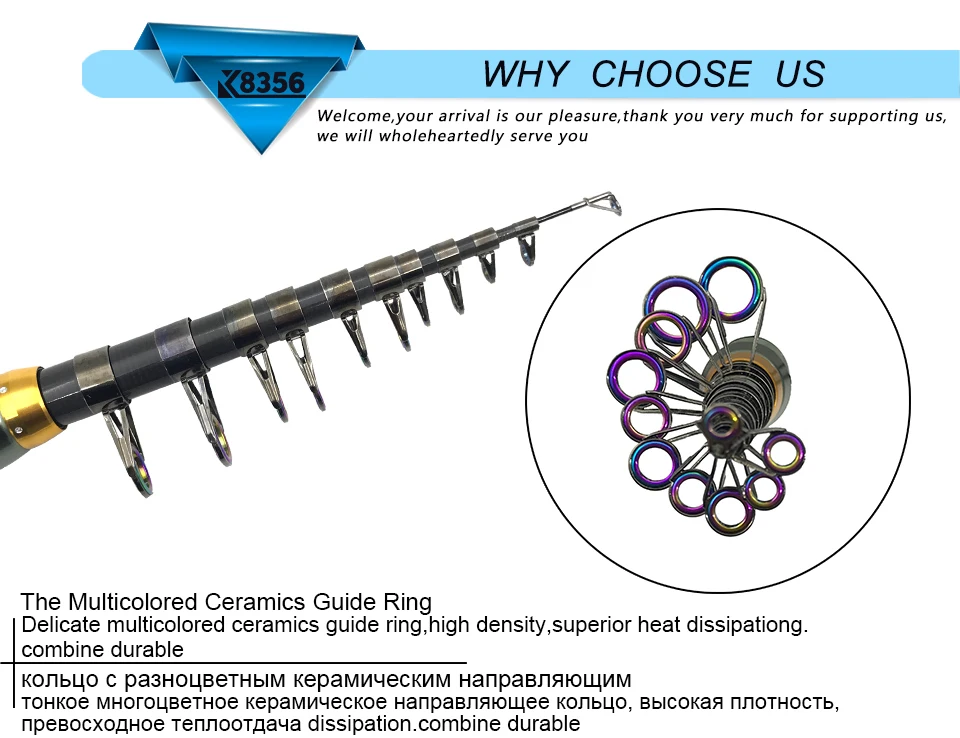 K8356 99% Carbon Portable Telescopic Fishing Rod Spinning Sea Rod Superhard Ocean Rod Fishing Tackle1.82.12.42.73.03.33.6M (2)