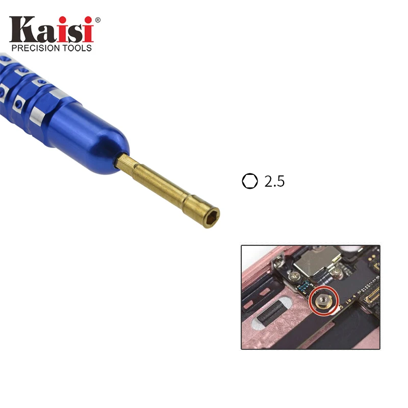 Kaisi P8308 1,5 Phillips/0,8 Torx/0,6 y-типа/2,0 шлицевая Прецизионная отвертка для iPhone телефона электронный инструмент для ремонта
