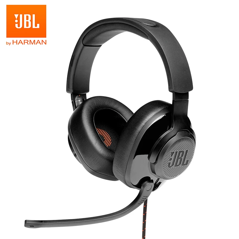 JBL Quantum 300 Wired Over ear Gaming Headset Flip up Mic Foldable Headphone for PlayStation Nintendo Switch iPhone Mac VR