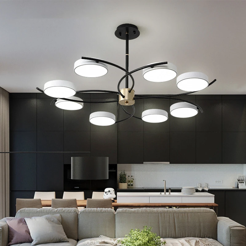 Подвесные светодиодсветодиодный светильники круглая лампа серого белого цвета