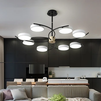

Pendant Lights LED bar Kitchens Dining Living room hardware Wave Cord Pendadnt Lights Gray White Gray Round ciecle home lighting