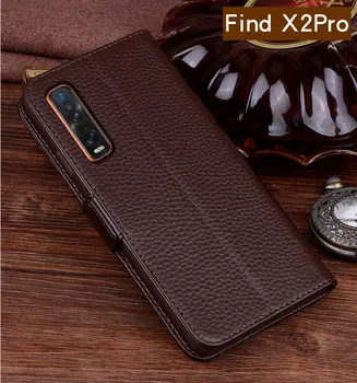

Suitable for Oppo Find X2 Pro Leather Sheath Full-Grain Leather Left and Right Open Flip Phone Cover Shell
