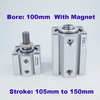 

Bore 100mm stroke 105/110/120/125/130/140/150mm pneumatic cylinder manufacturers SDAS100 compact double acting cylinder magnet