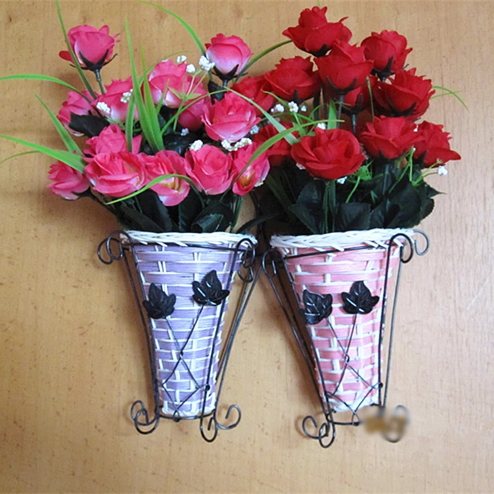 Vintage Weave Vine Wall Hanging Flower Basket Flower Arrangment Home Decor New