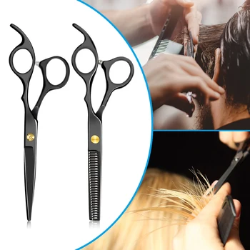 

6in Hair Cutting Thinning Scissor Salon Haircut Grooming Comb Hairdressing Shear Set