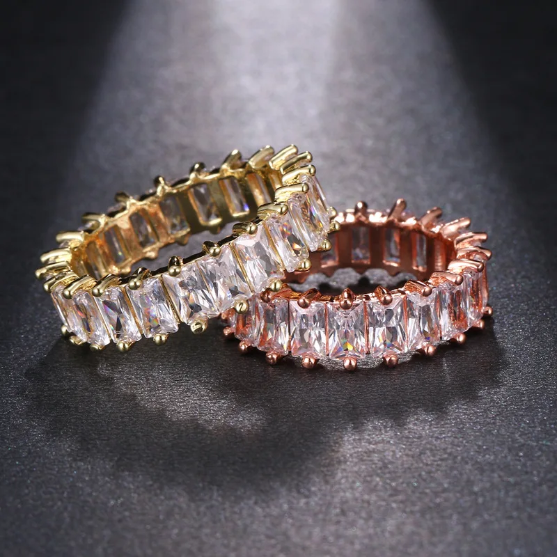 Crystal Rings Zircon Rings Stone Rings Fashion Rings Fashion Ring Finger Rings Luxury Cubic Zirconia Rings For Women Fashion Red Blue Copper Plated Finger Rings Zircon Statement