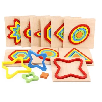 

Fly AC toy - Creative Wooden Puzzle Geometric Shape Jigsaw Intelligence Develop Montessori Educational Toys For Kids