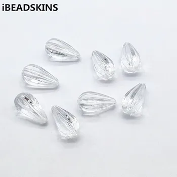 

New arrival! 26x13mm 190pcs Clear acrylic stripe Drop shape beads for Earrings parts,hand Made Jewelry Findings & Components